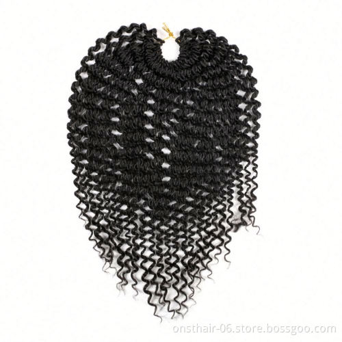 Passion Twist Hair 14 Inch Spring Twist Crochet Braid Hair 18strands/pack Hair Extension for Black Synthetic Kinky Curly Women